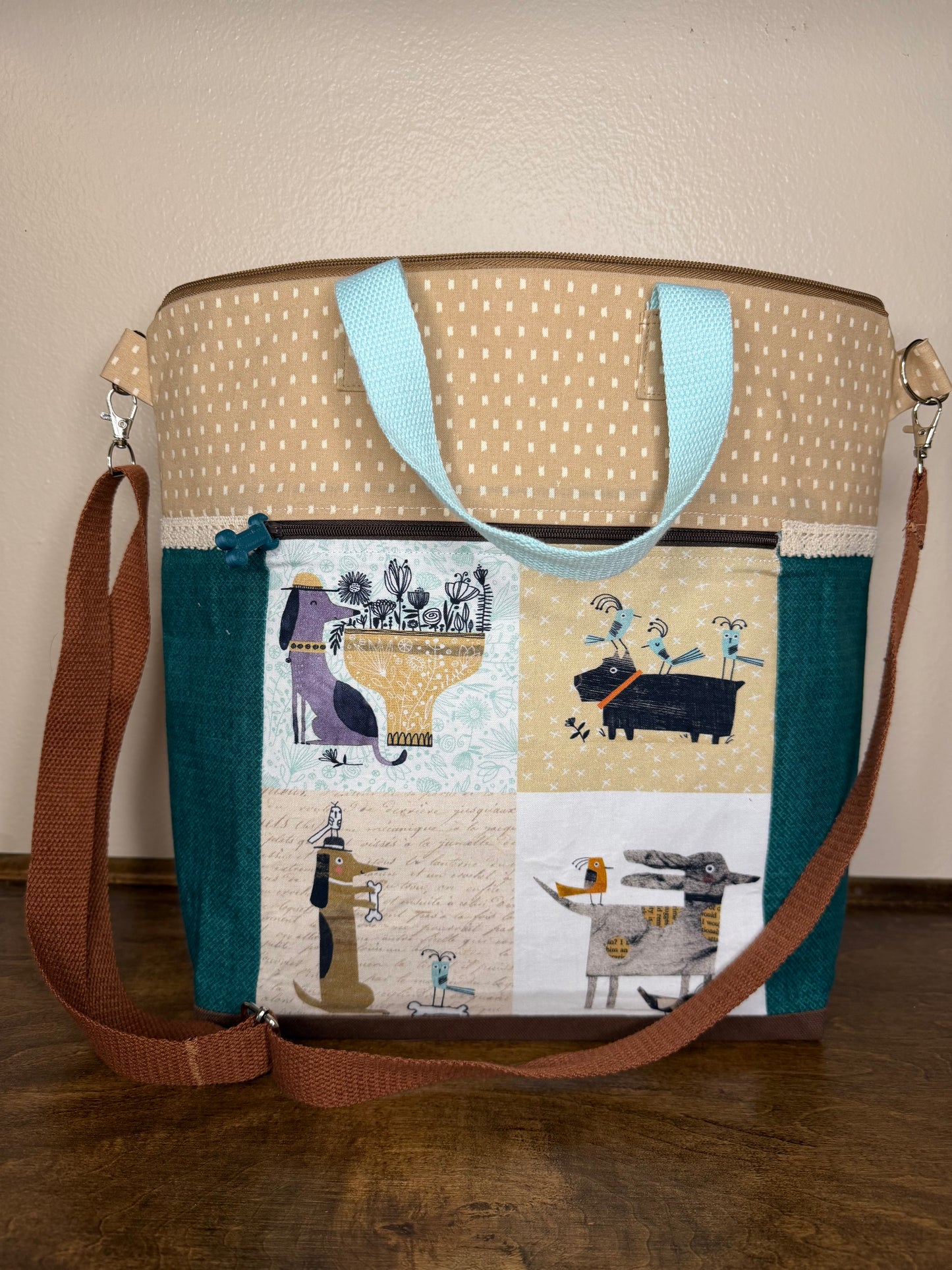 Mary Jane Tote - Dogs Panels