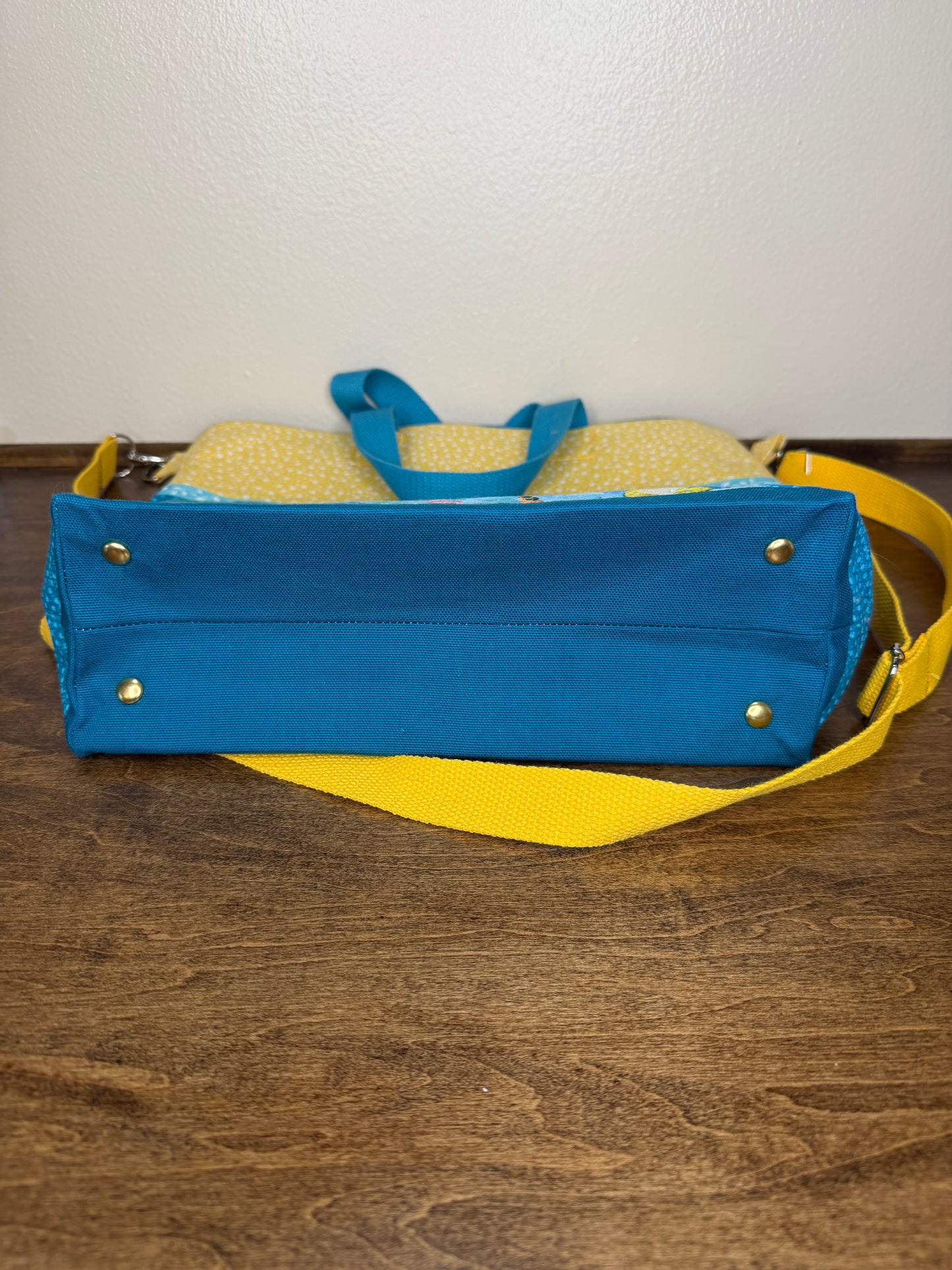 Mary Jane Tote - Grunge Dogs on Blue