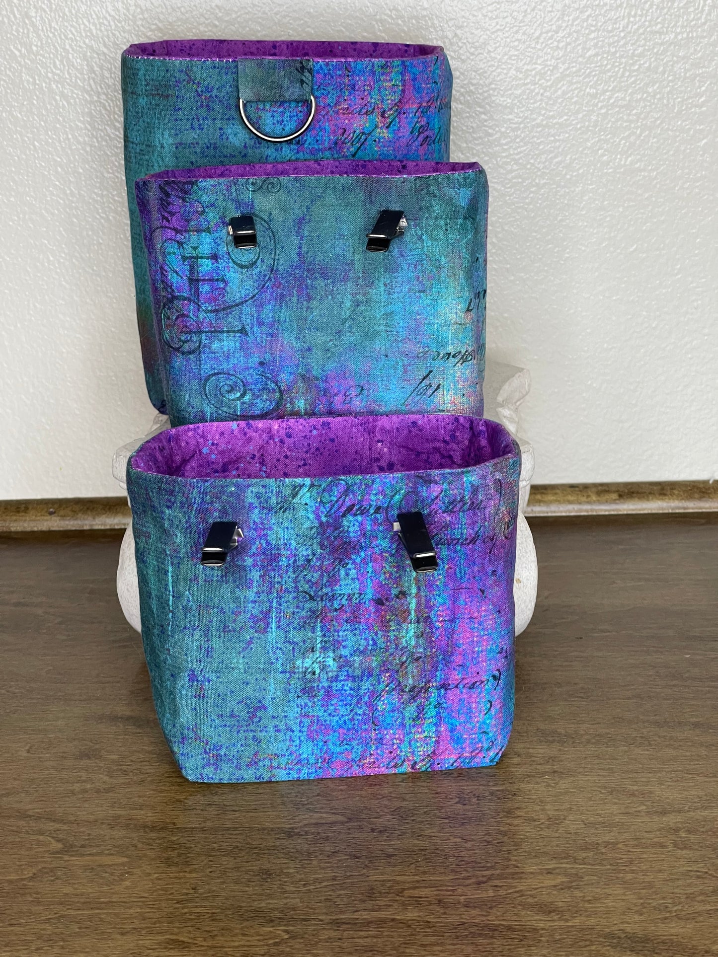 Car Vent Bag - Teal and Purple Grunge