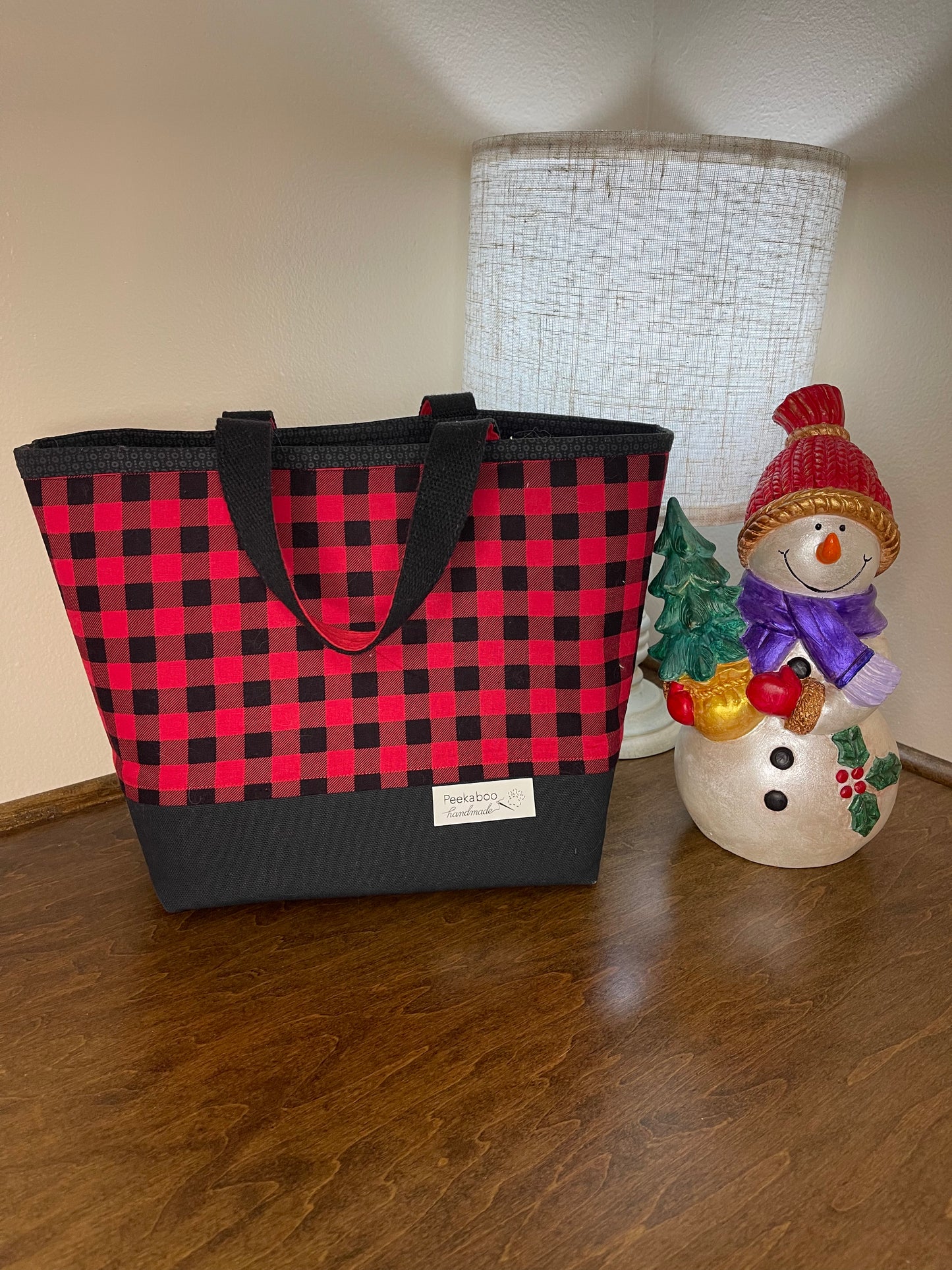 Designer  Tote - Buffalo Plaid
