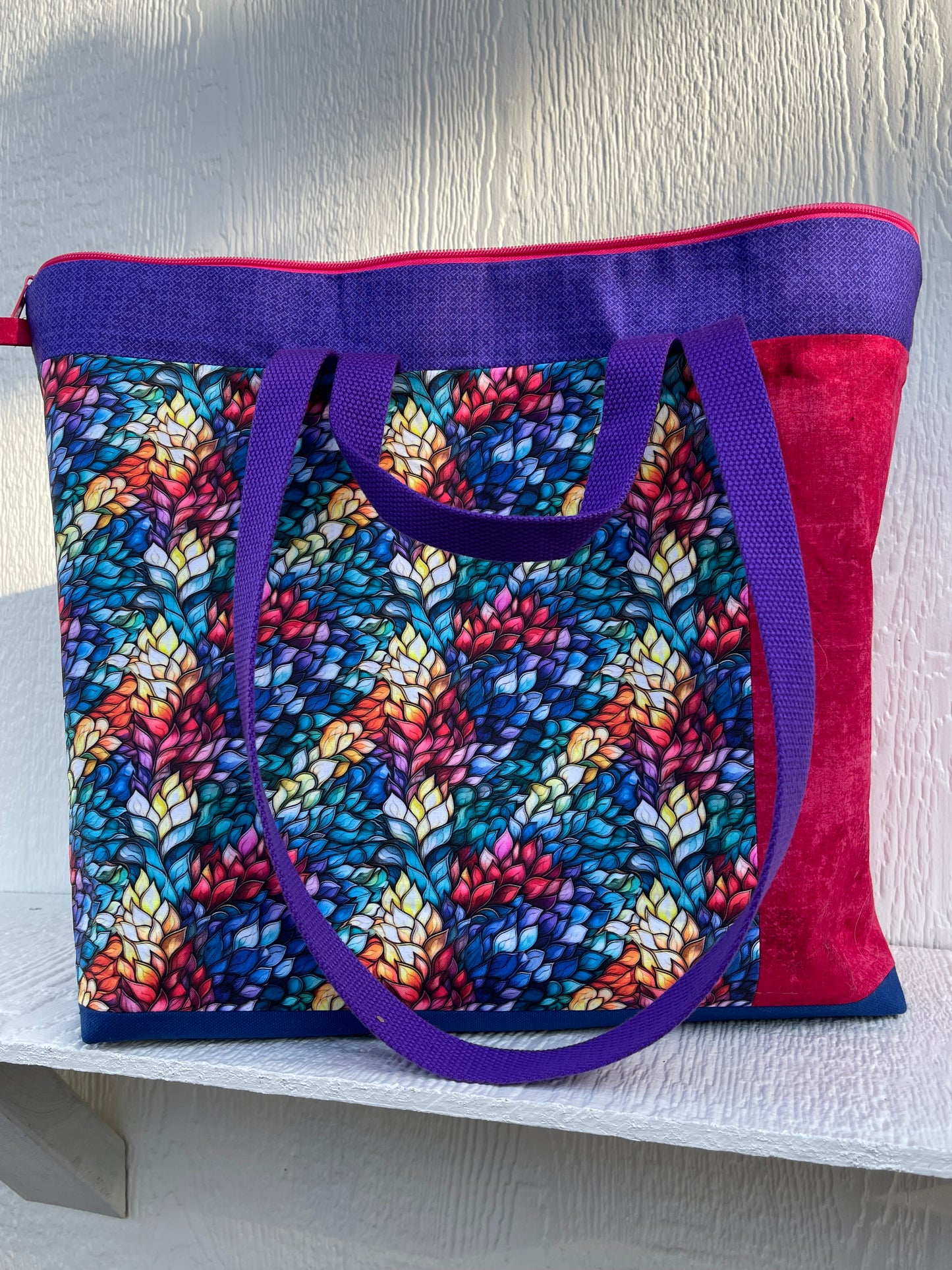 Designer Zipper Tote - Dragon Scale