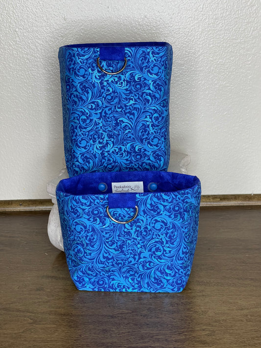 Car Vent Bag - Blue with Metallic Swirls