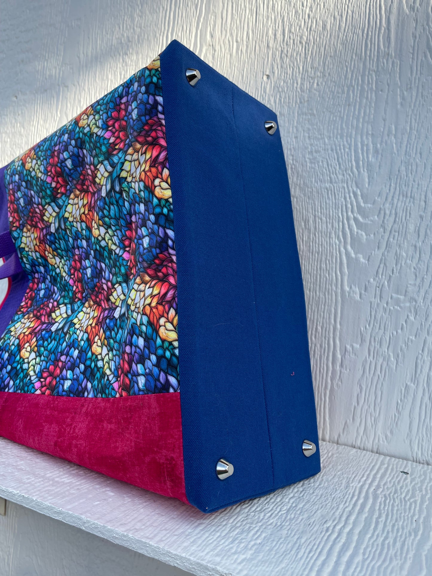 Designer Zipper Tote - Dragon Scale