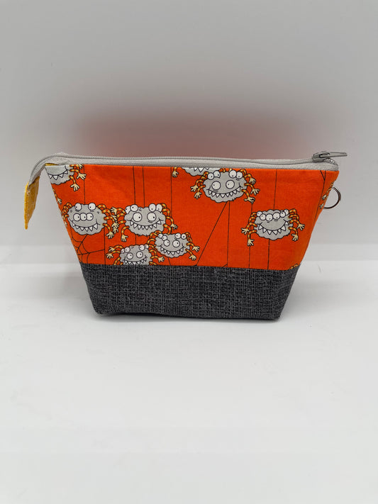 Zipper Bucket Bag - Halloween Cartoon Spiders