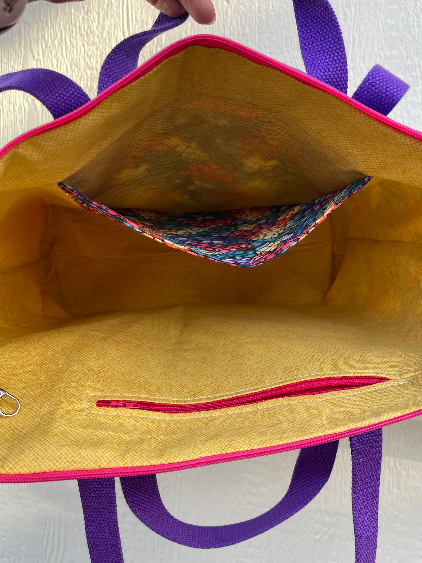 Designer Zipper Tote - Dragon Scale
