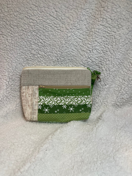 Fancy Clutch - Green Quilted Stripes