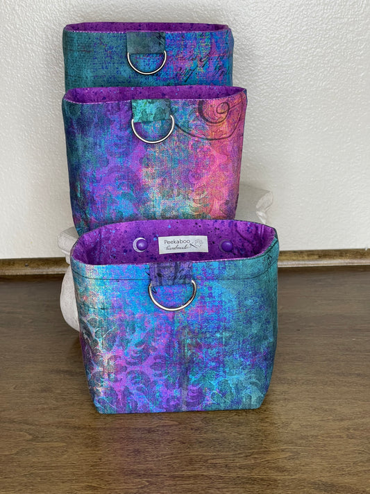Car Vent Bag - Teal and Purple Grunge
