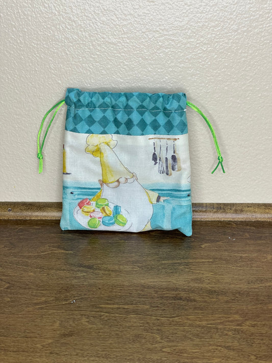 Drawstring Flat Bag - Baking Gnomes