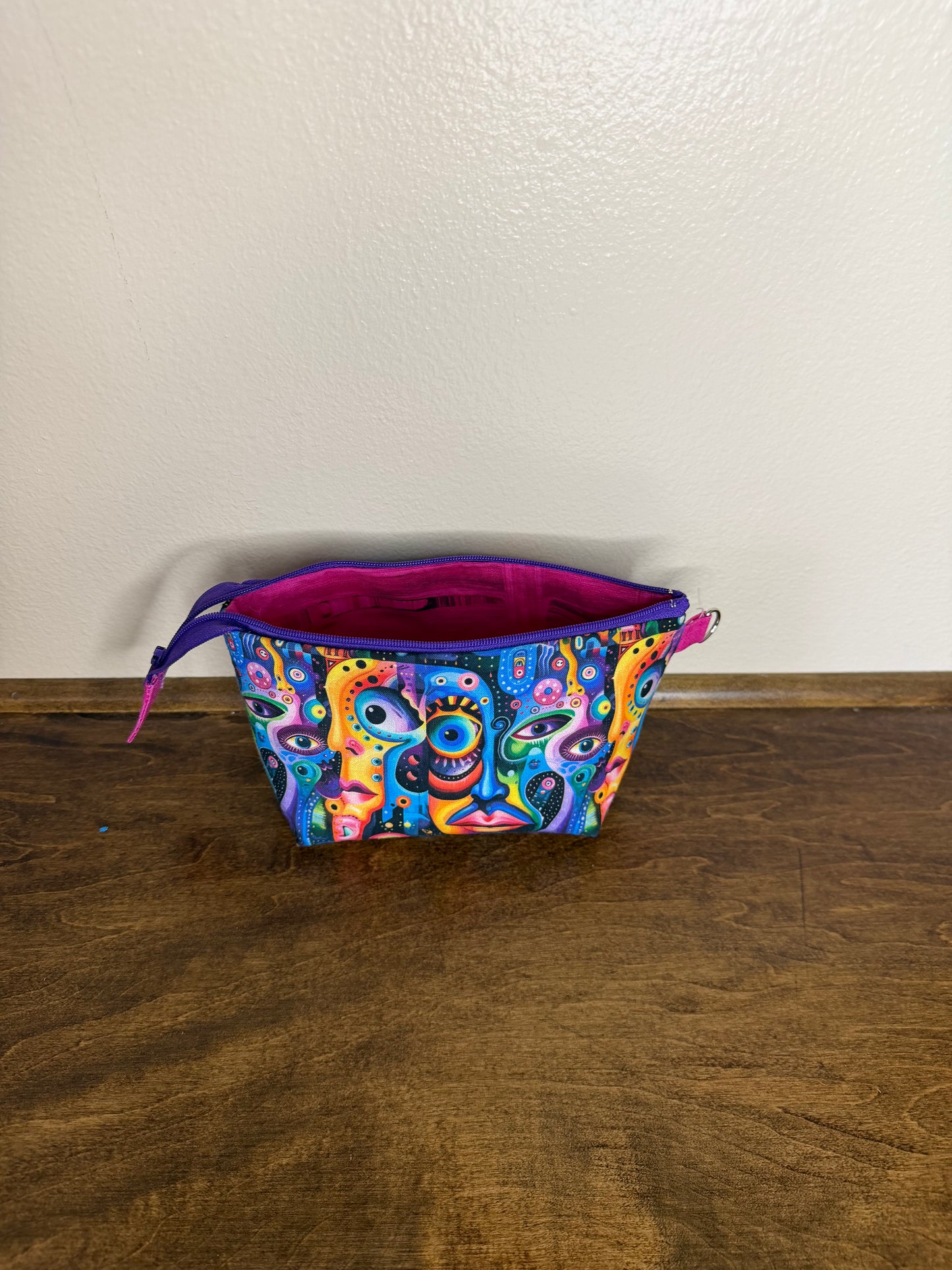 Zipper Bucket Bag - Psycho Faces