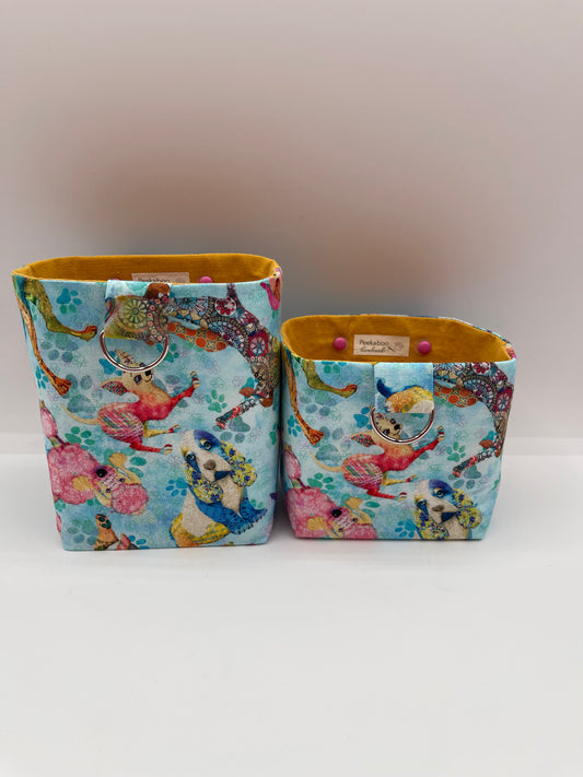 Car Vent Bag - Grunge Dogs on Blue