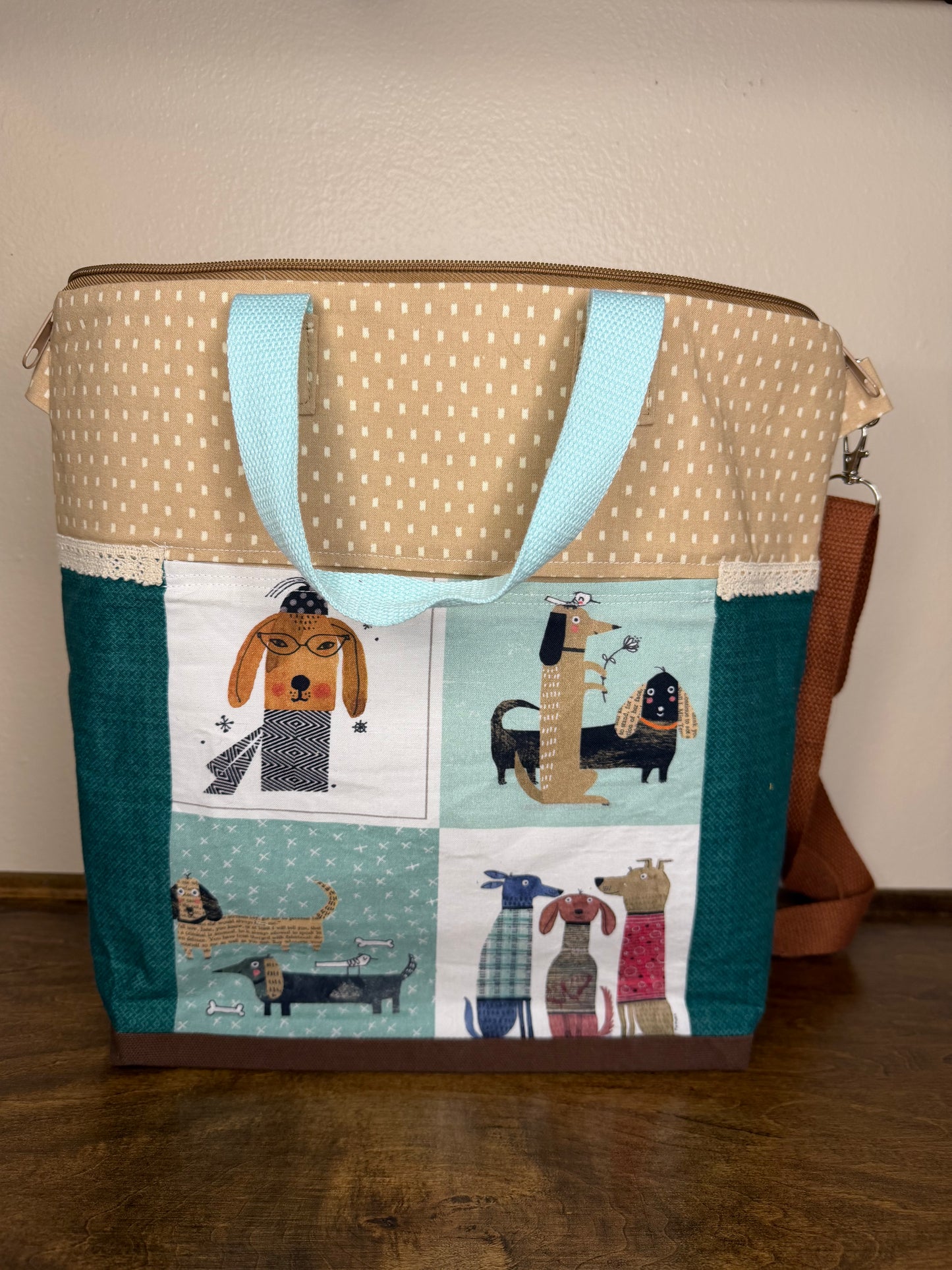 Mary Jane Tote - Dogs Panels
