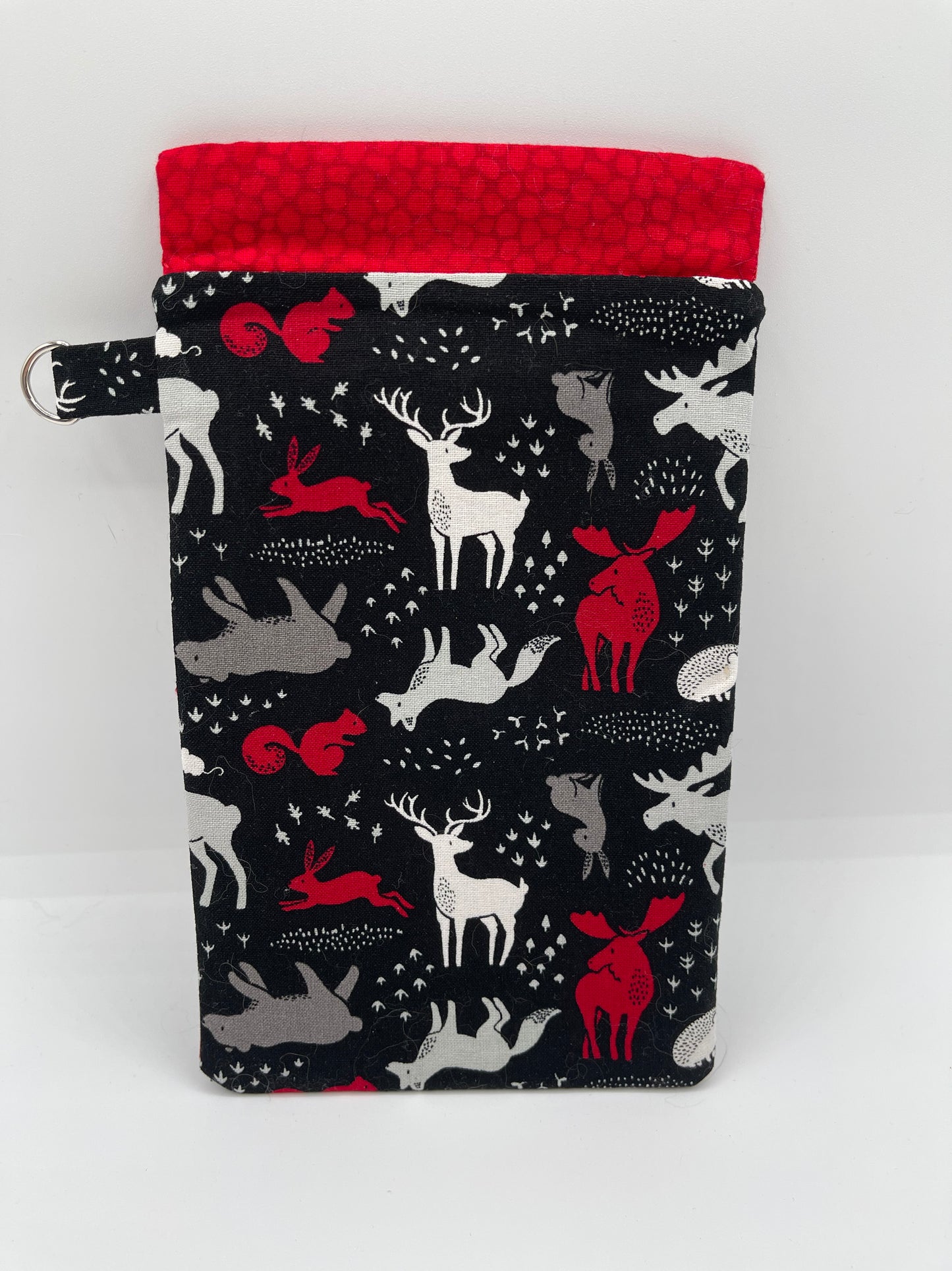 Snappy Bag - Woodland Creatures Red and Black