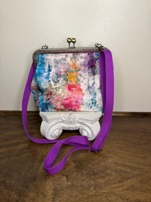 KISP Purse - Pink/Violet Abstract