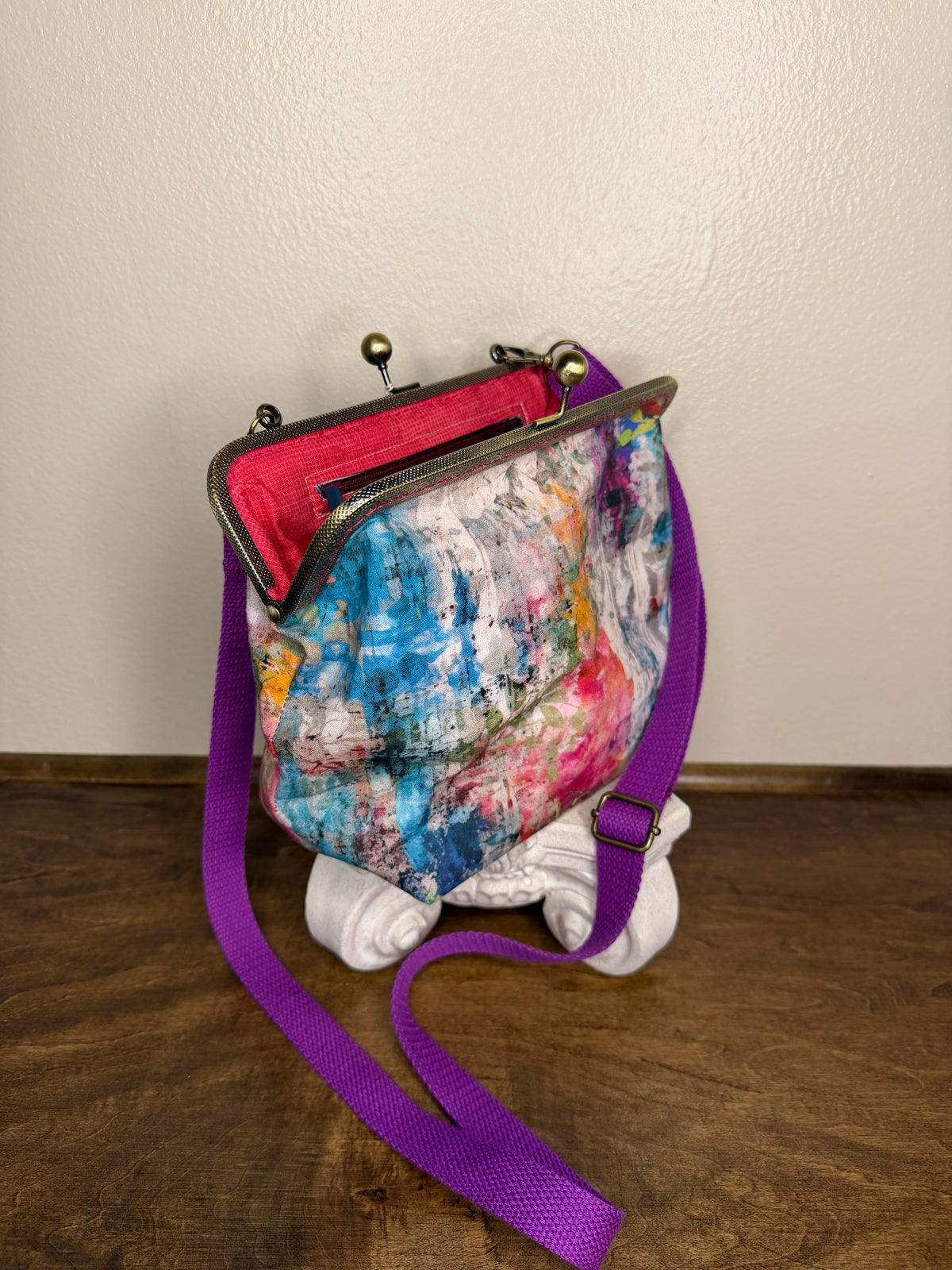 KISP Purse - Pink/Violet Abstract