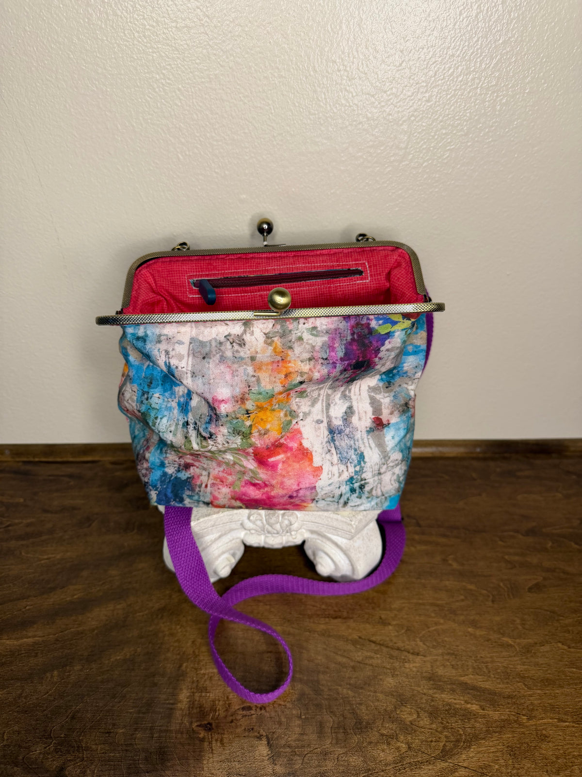KISP Purse - Pink/Violet Abstract
