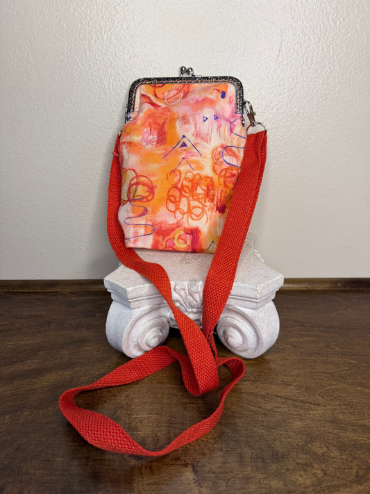 KISP Phone Purse - Orange Abstract