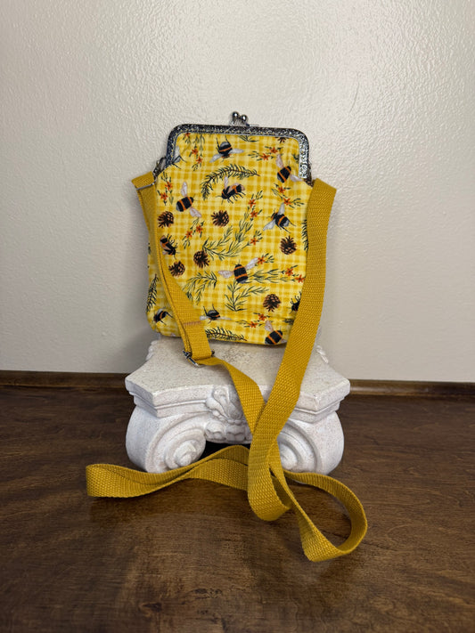 KISP Phone Purse - Bees on Yellow