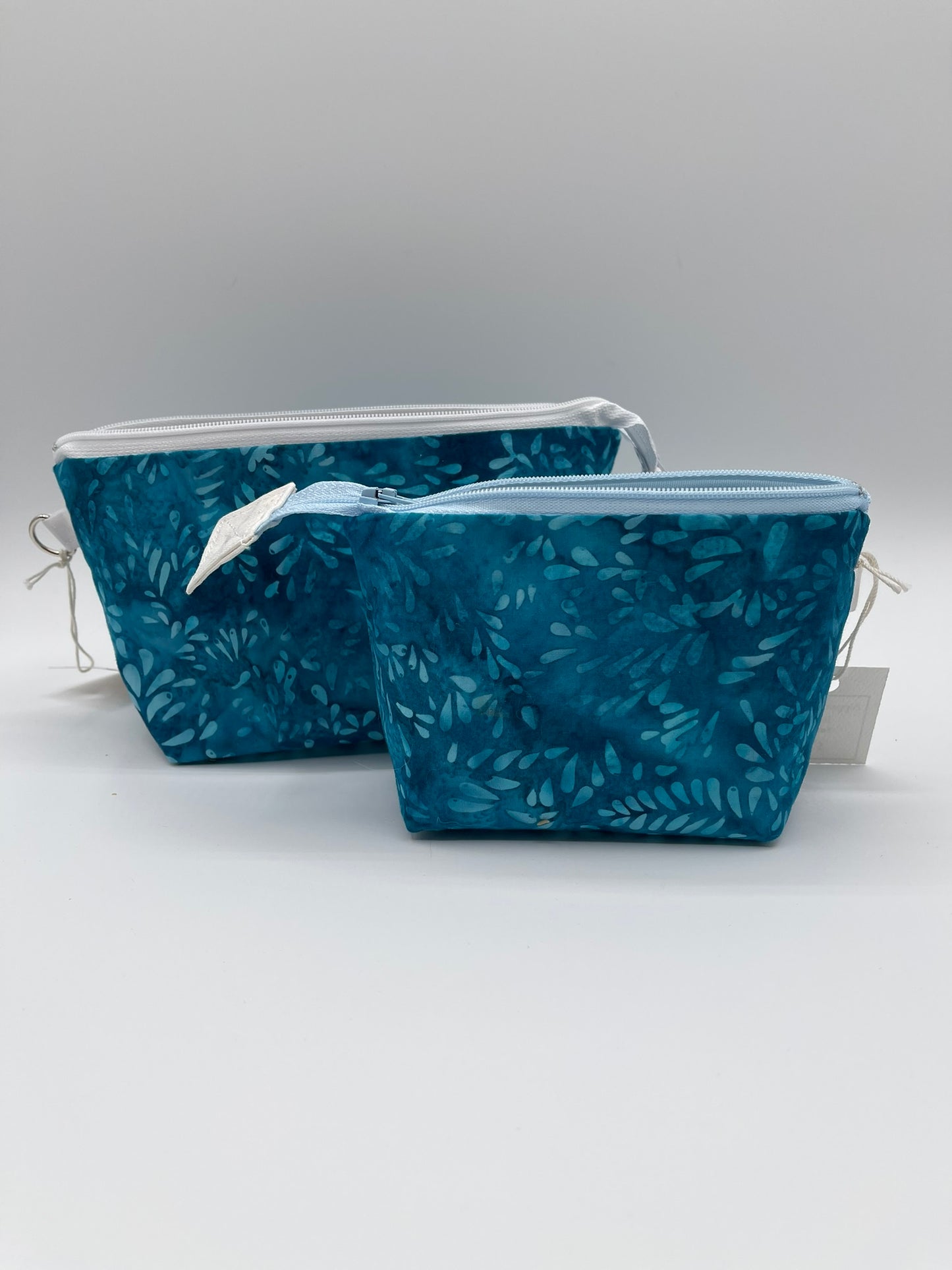 Zipper Bucket Bag - Blue Batik