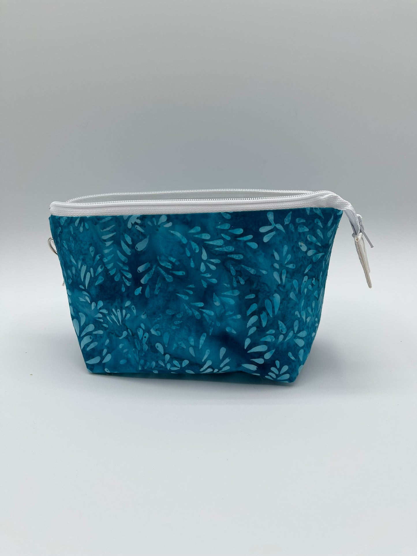 Zipper Bucket Bag - Blue Batik
