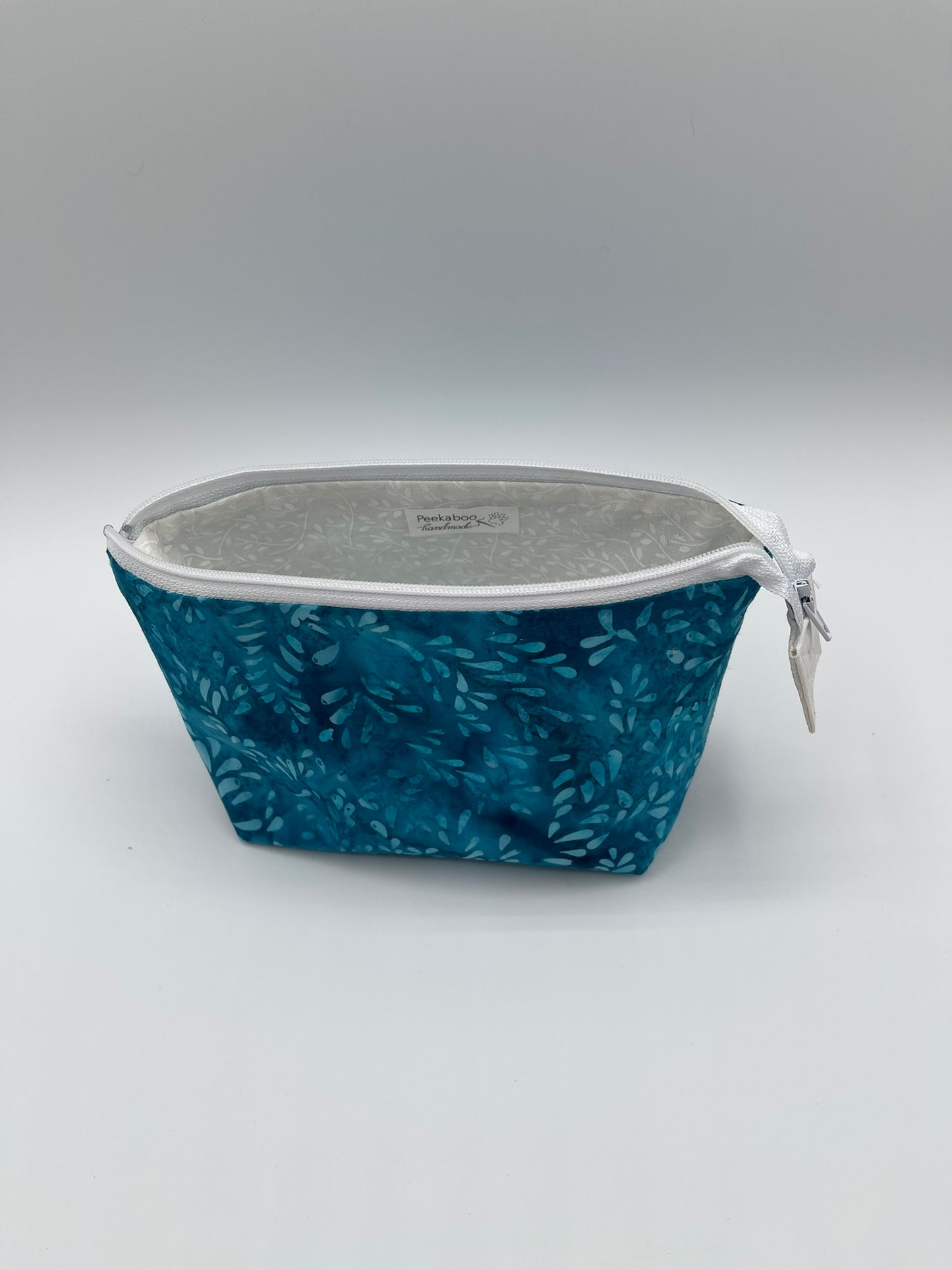 Zipper Bucket Bag - Blue Batik